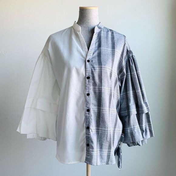Spiralgirl Button Down Top Kawaii‎ Japan Plaid Size F - Picture 1 of 9